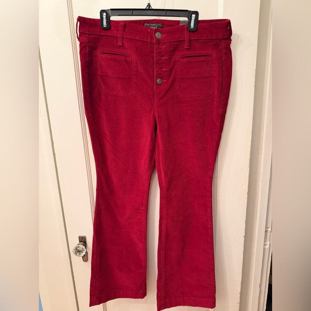 NWT Torrid Slim Boot Corduroy High-Rise Jean Rhubarb 12S
